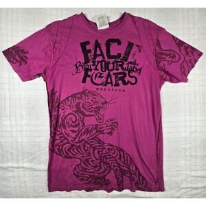 Vintage Blac Label Mens “Face Your Fear” T-Shirt Crew Neck Y2K Hip-Hop XL